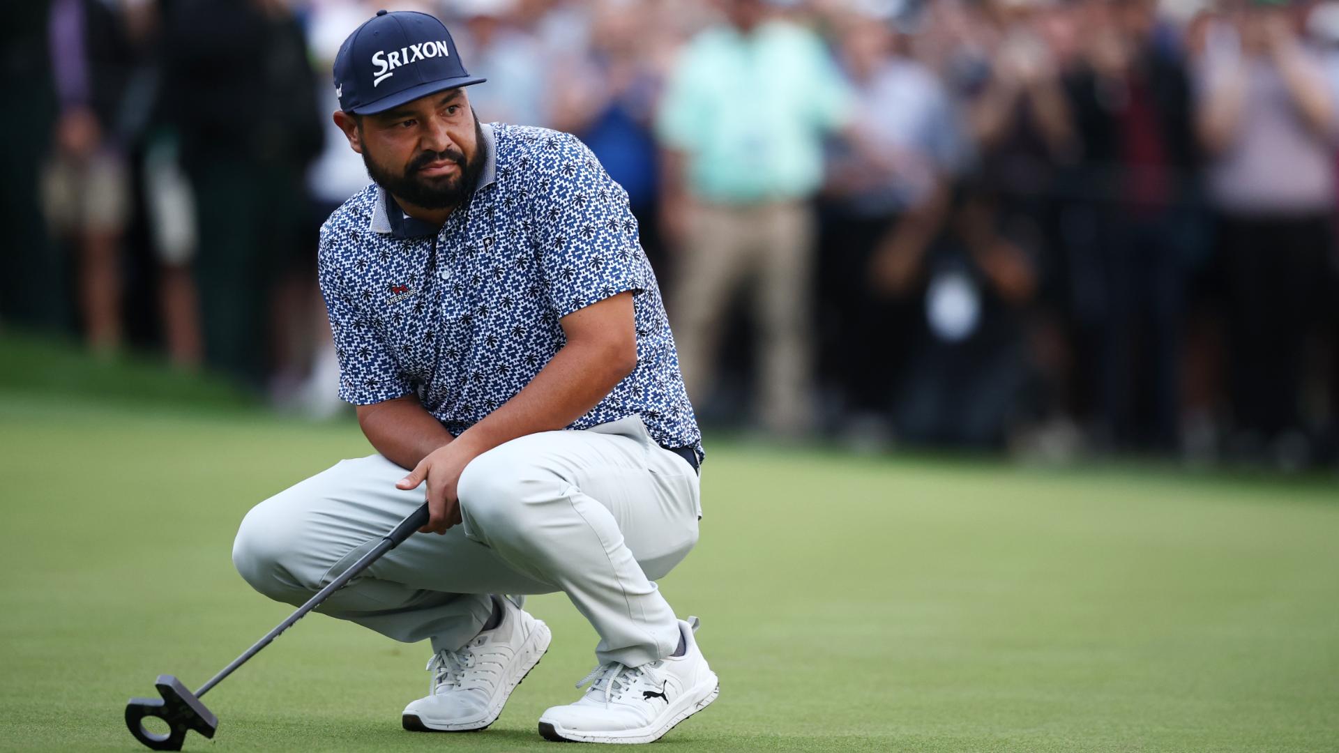 J.J. Spaun's birdie putt falls just short to send the Players to a playoff