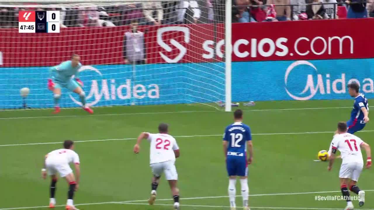 Ørjan Nyland makes a great save