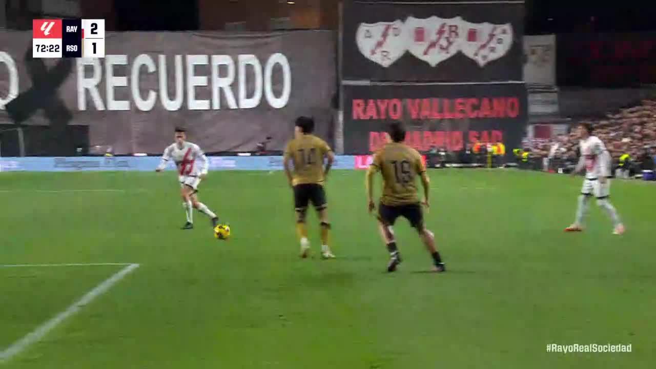 Pedro Díaz gets on the scoresheet for Rayo Vallecano