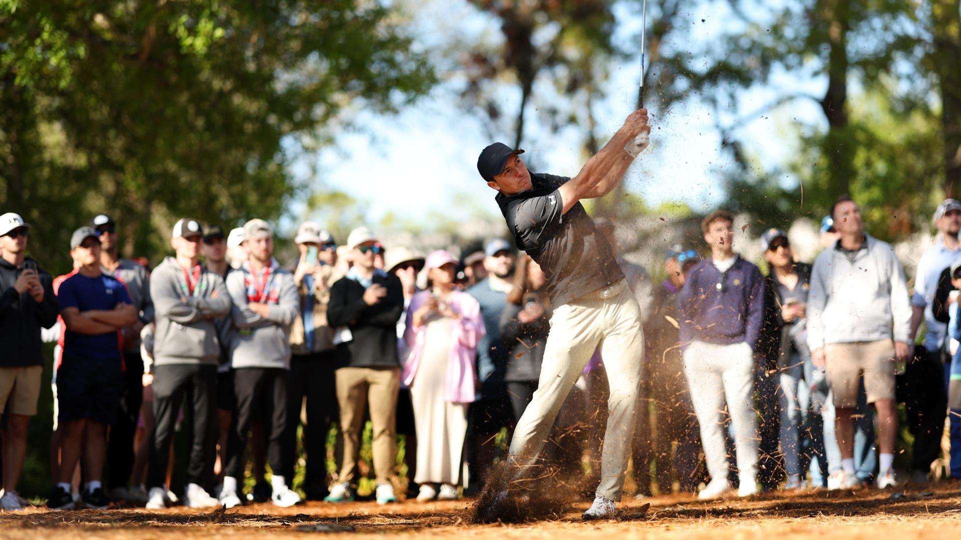 Jordan Spieth makes birdie from the trees