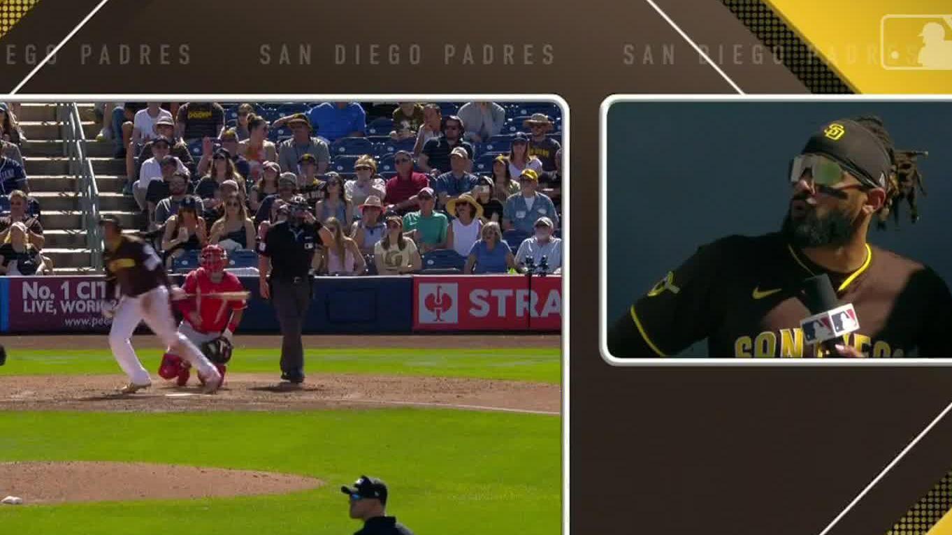 'Wow, that went out!' Tatis admires Machado's HR during interview