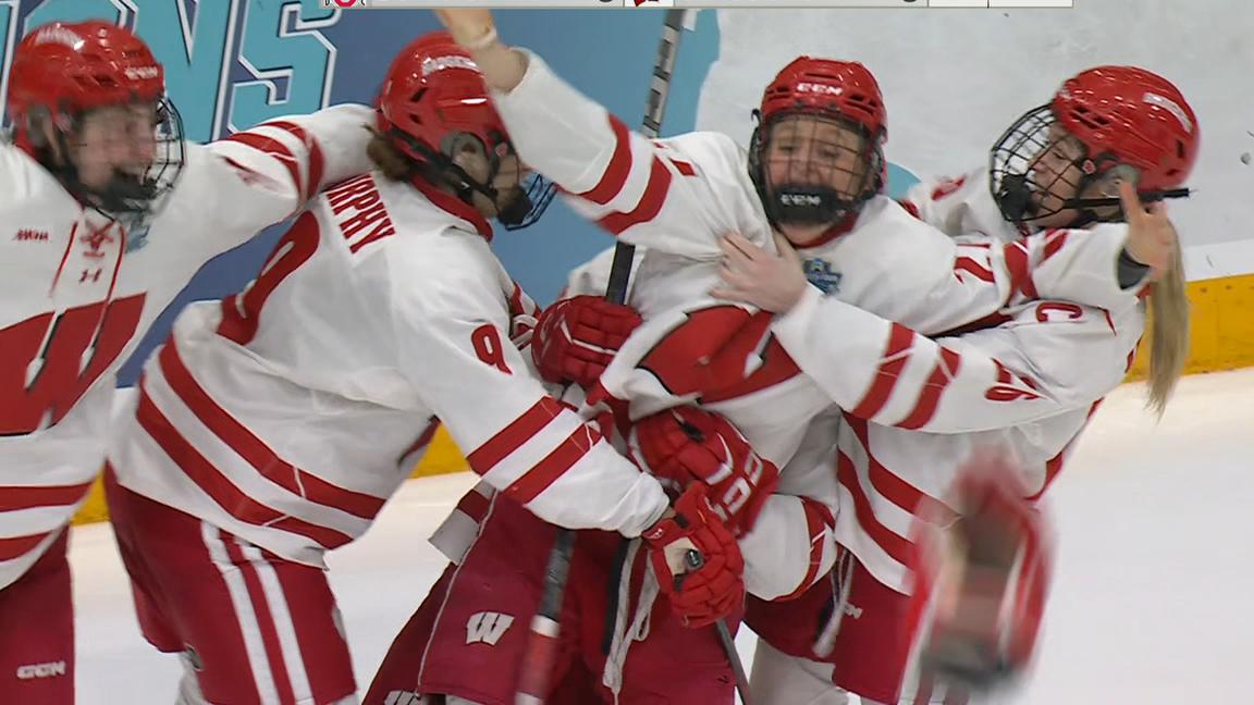 Wisconsin tops Ohio State in OT thriller to win women's hockey title