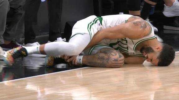 Jayson Tatum suffers ankle injury in Celtics' win over Kings