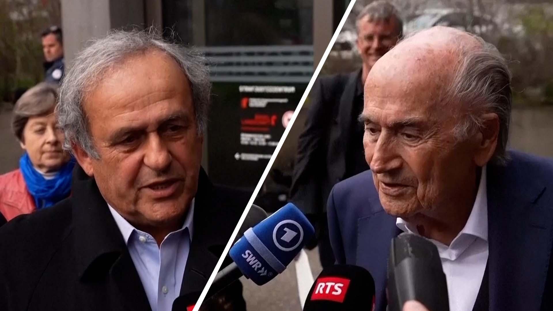 Blatter and Platini speak after being cleared in FIFA corruption case