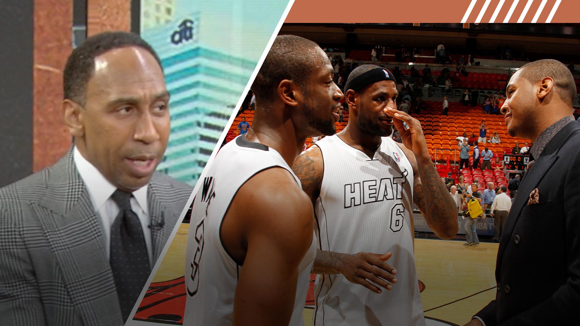 Stephen A.: Melo would have 3 rings if he had teamed up with LeBron, Wade