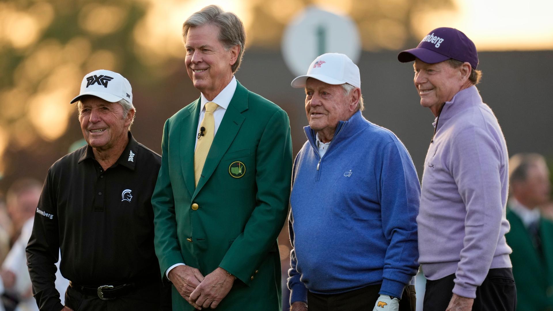 Player, Nicklaus and Watson kick off 89th Masters with ceremonial tee shots