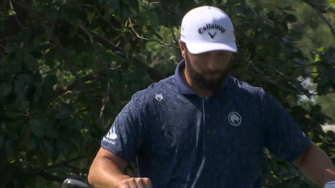 Rahm refrains from snapping driver after errant tee shot