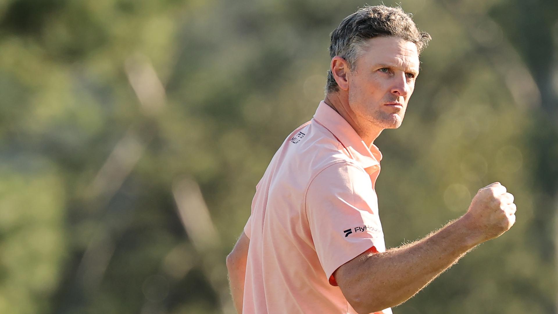 Justin Rose drains massive birdie on 18 for share of lead