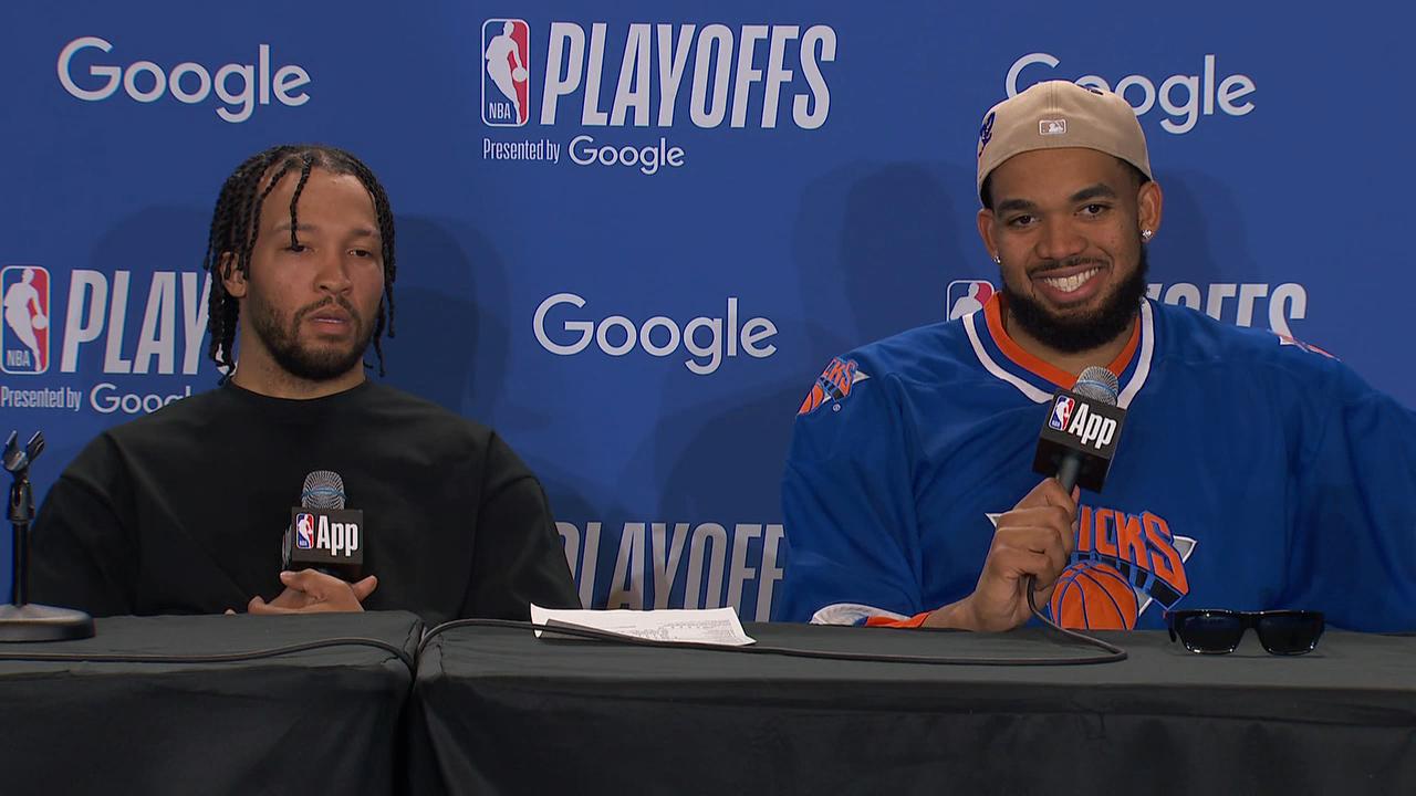 Brunson, KAT joke about buzzer malfunction - ESPN Video