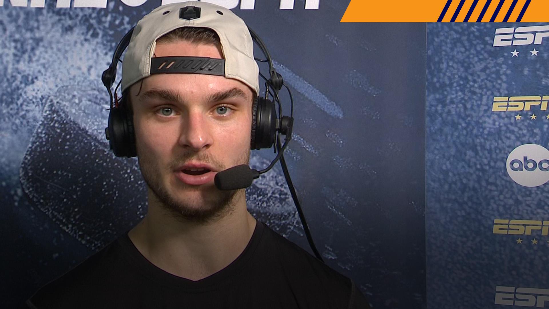 Wyatt Johnston discusses importance of early goal in win