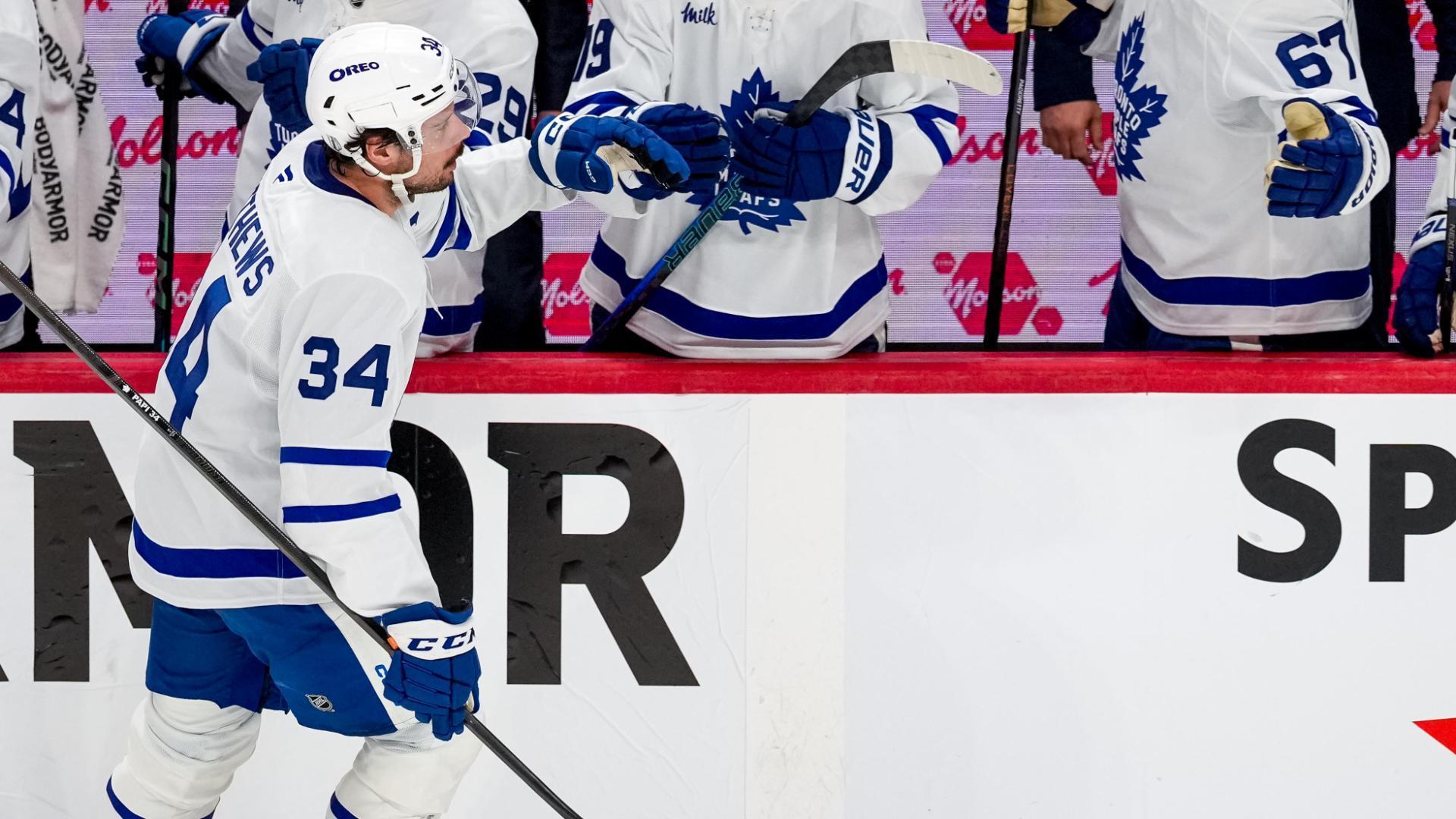 Auston Matthews sneaks in power-play goal for Toronto