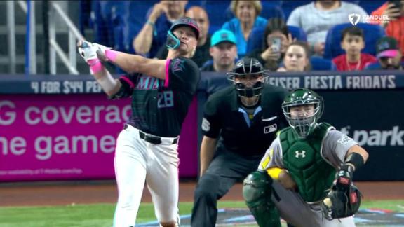Stowers' Walk-Off Slam Lifts Marlins Over Athletics