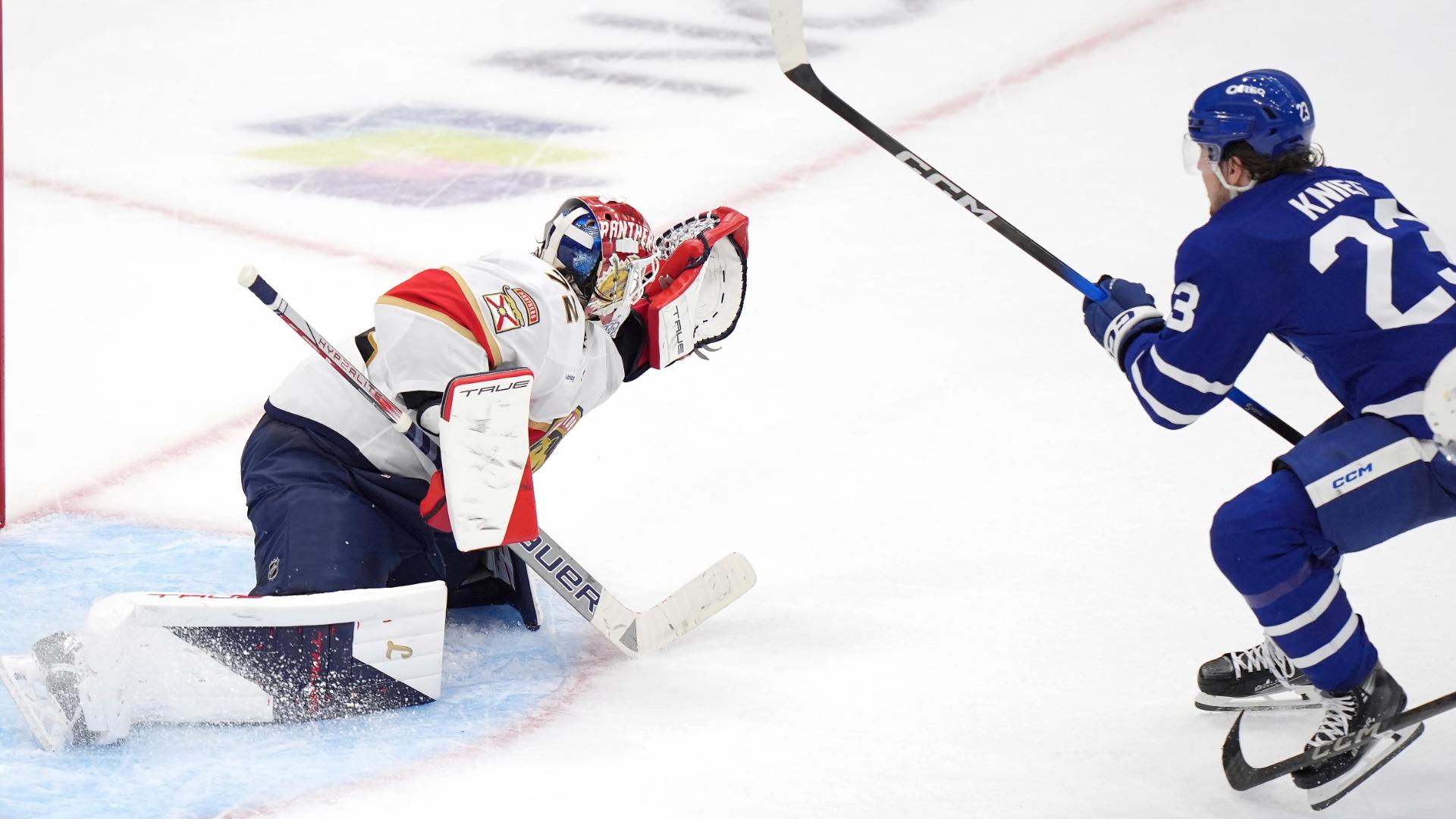 Matthew Knies scores as Leafs regain cushion
