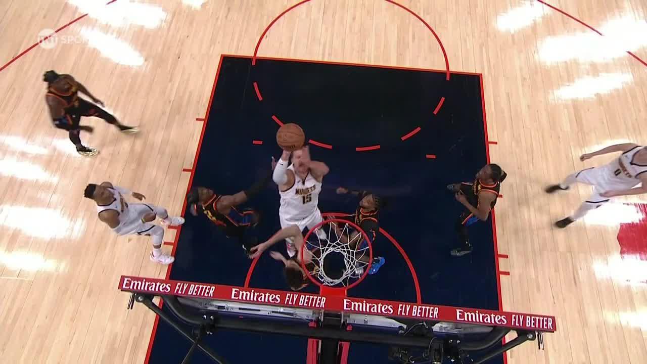 Jokic gets and-1 to fall for Nuggets
