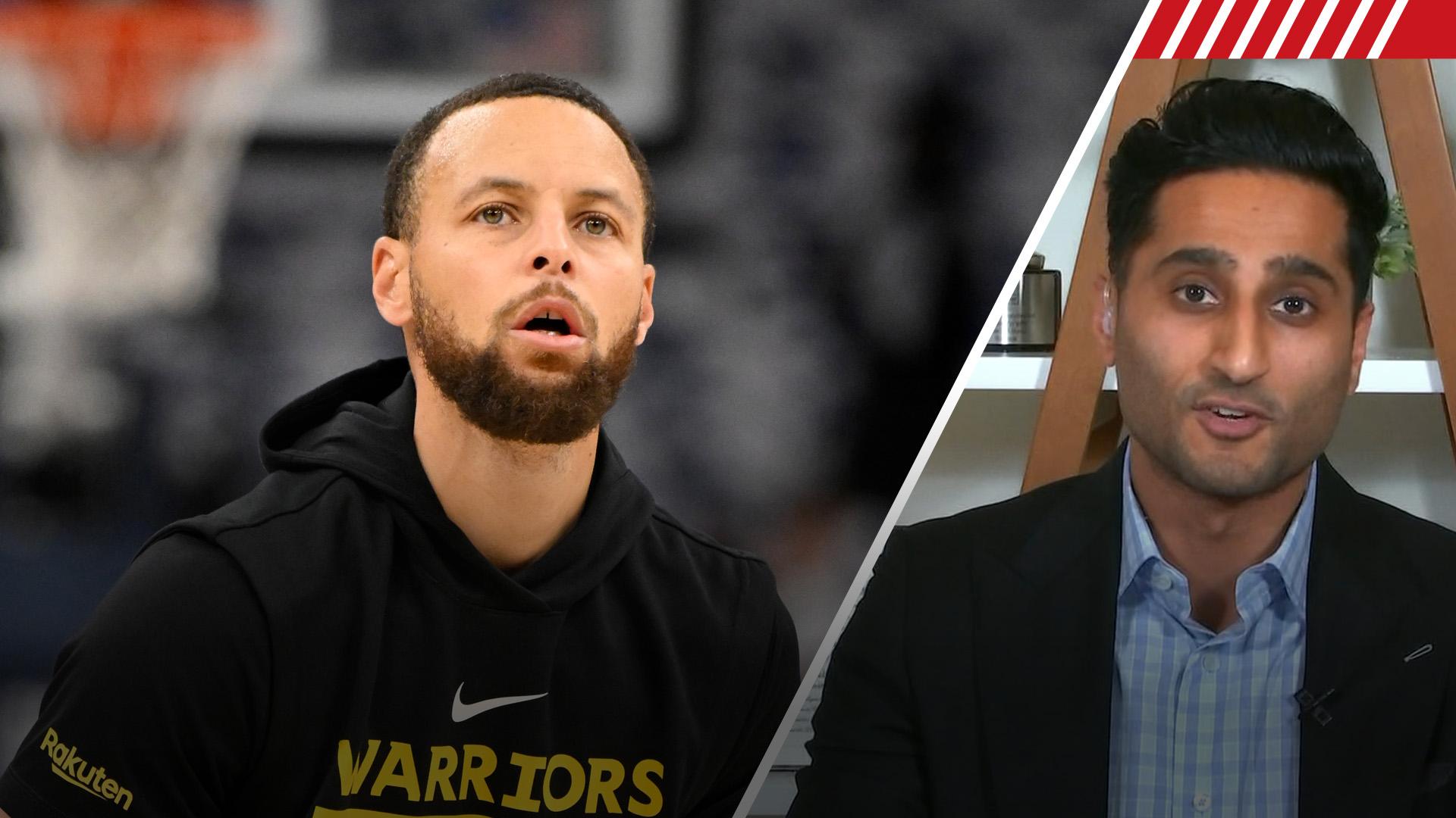Shams discusses the implications of Curry's left hamstring injury