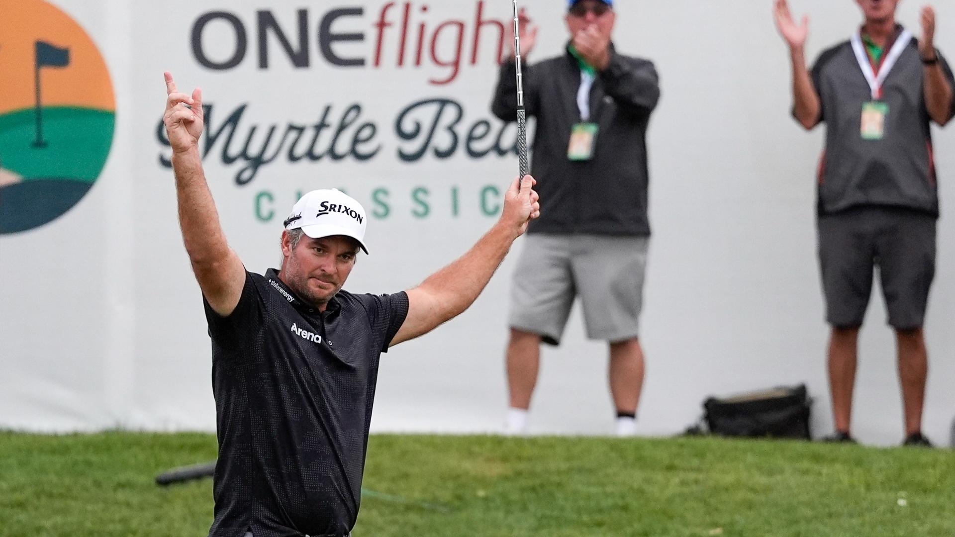 Ryan Fox chips in on playoff hole for first PGA Tour victory