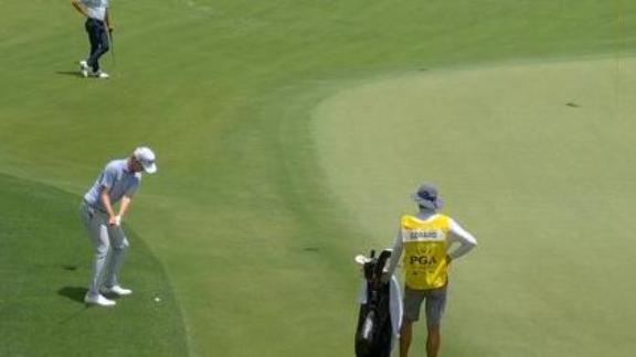 Ryan Gerard chips in for eagle to take lead at PGA Championship