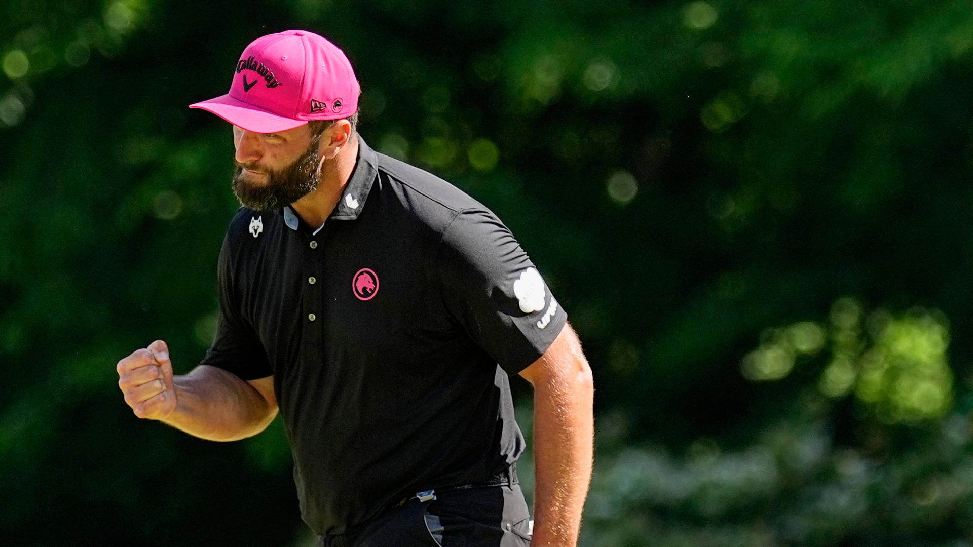 Jon Rahm overcomes 5-shot deficit to climb into co-lead
