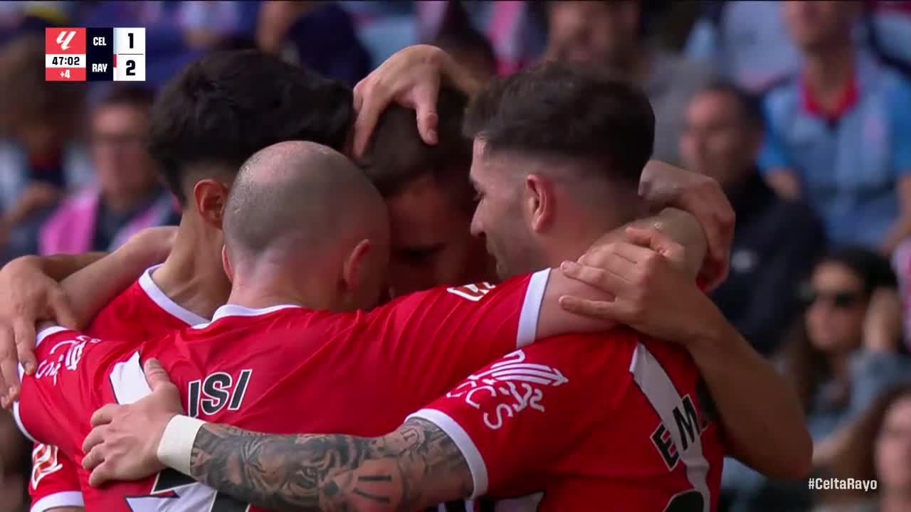 Jorge de Frutos scores goal for Rayo Vallecano