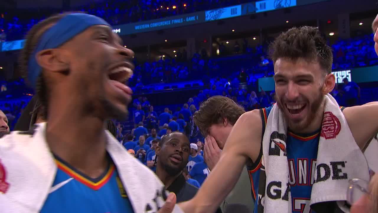 Holmgren crashes SGA's interview: 'You know who this is? The MVP!'