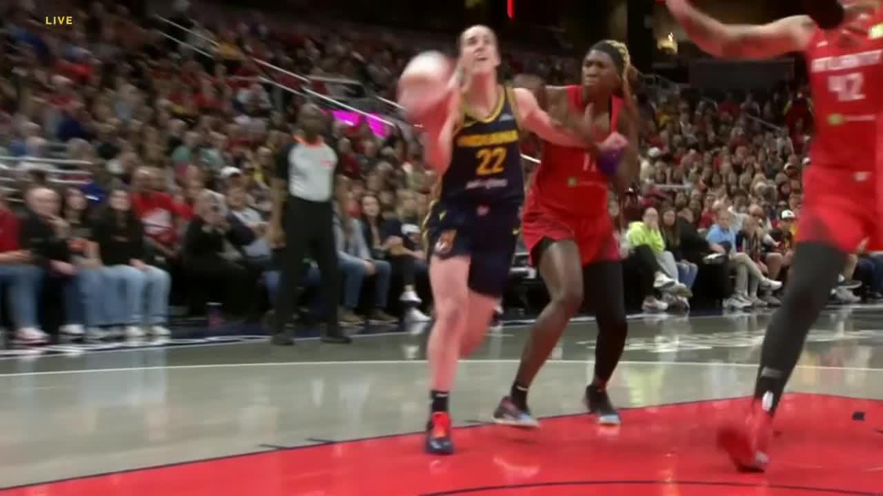 Caitlin Clark lays in and-1 bucket for Fever