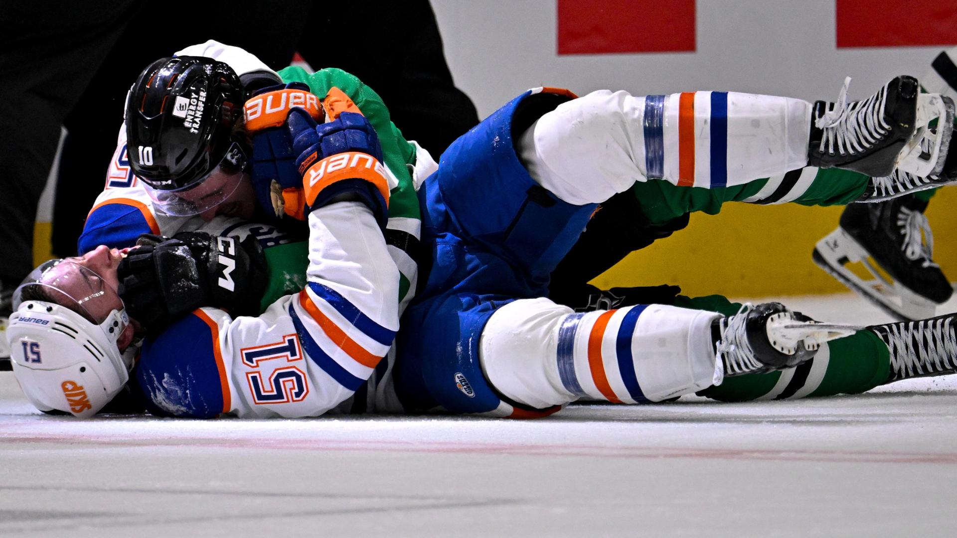 Brawl breaks out between Stars, Oilers to end Game 1