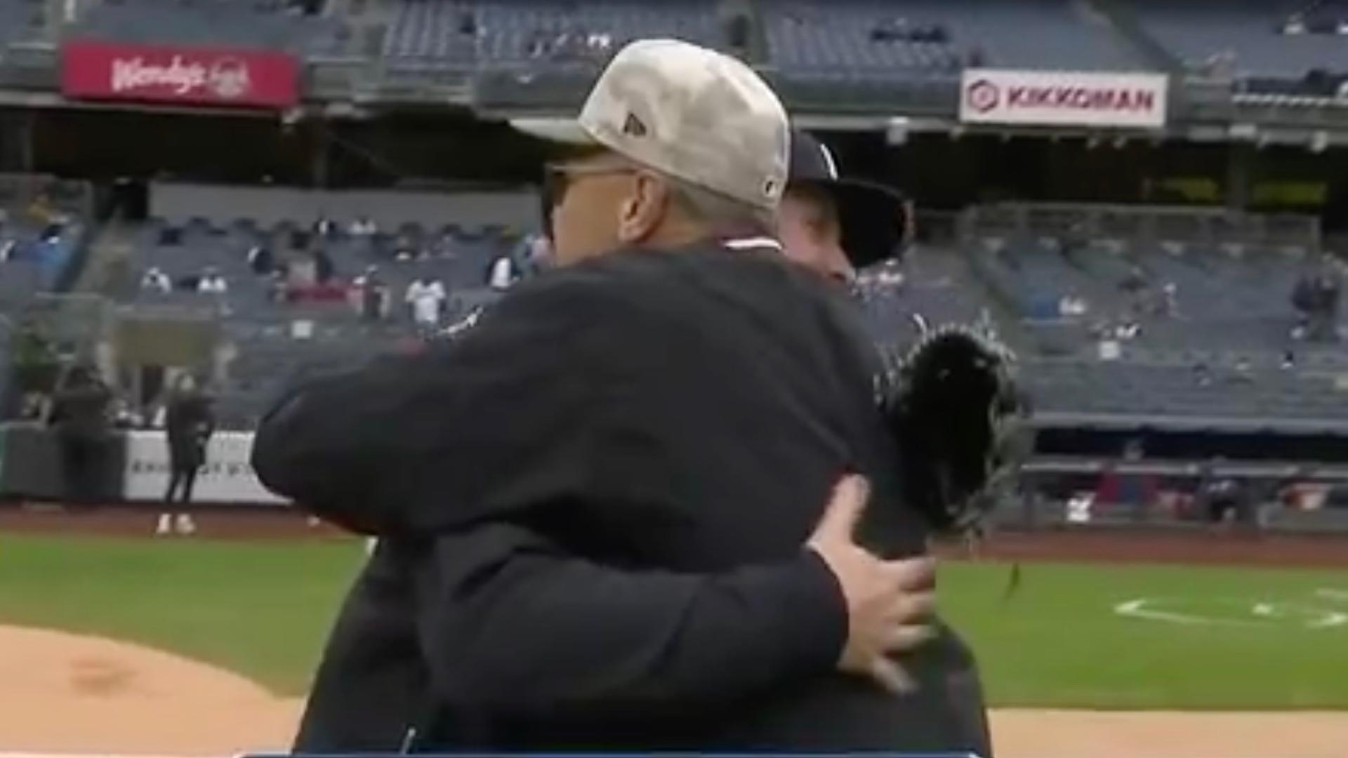 Clarke Schmidt gets a surprise with first pitch from his dad
