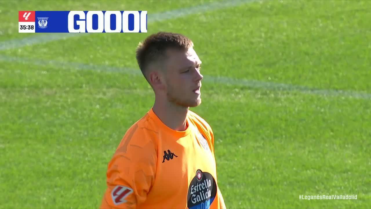 Yan Diomande slots in the goal for Leganés