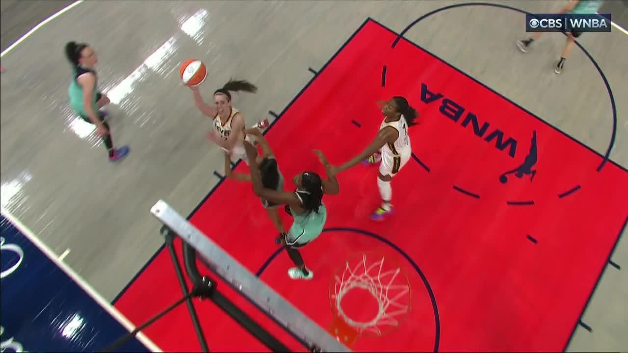 Caitlin Clark gets the hoop and harm