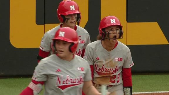 Nebraska's Hannah Camenzind evens the score with 2-run single - ESPN Video
