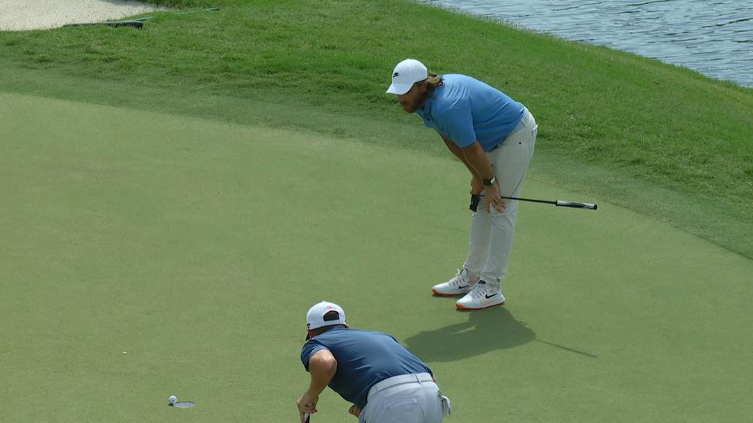 Tommy Fleetwood's cliffhanger putt is a sight to behold