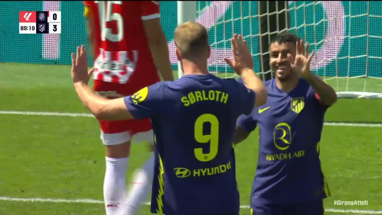 Alexander Sørloth finds the back of the net for Atletico Madrid