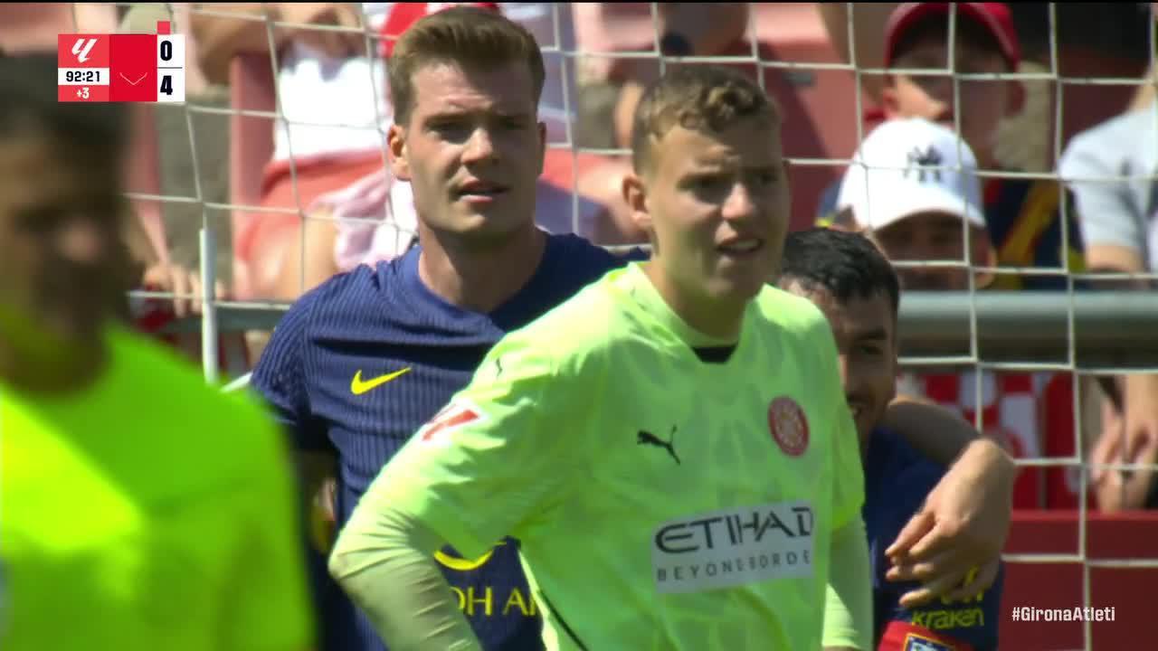 Alexander Sørloth slots in the goal for Atletico Madrid
