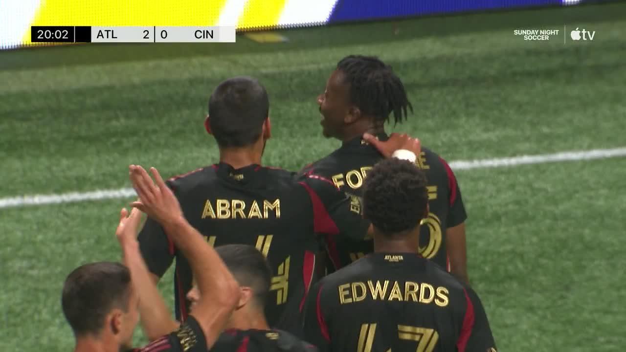 Jay Fortune taps in Atlanta United's 2nd goal