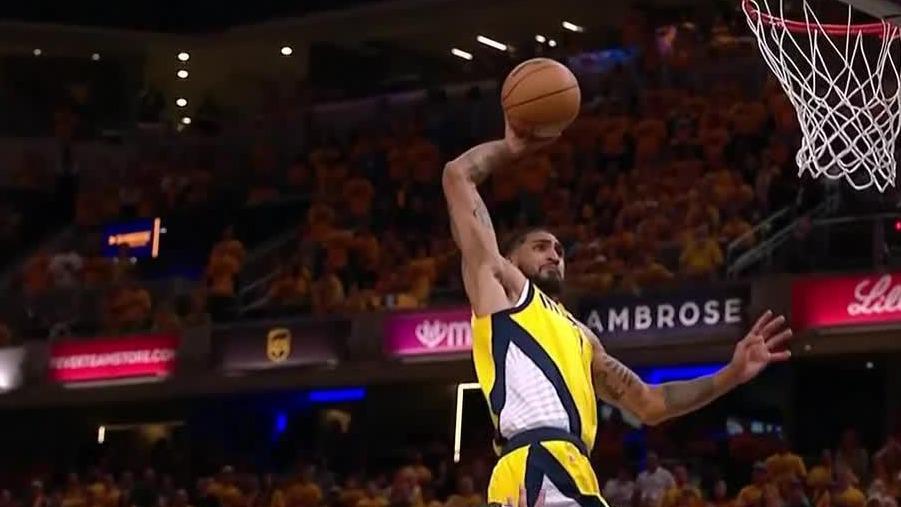 Haliburton connects with Toppin for an electric Pacers alley-oop