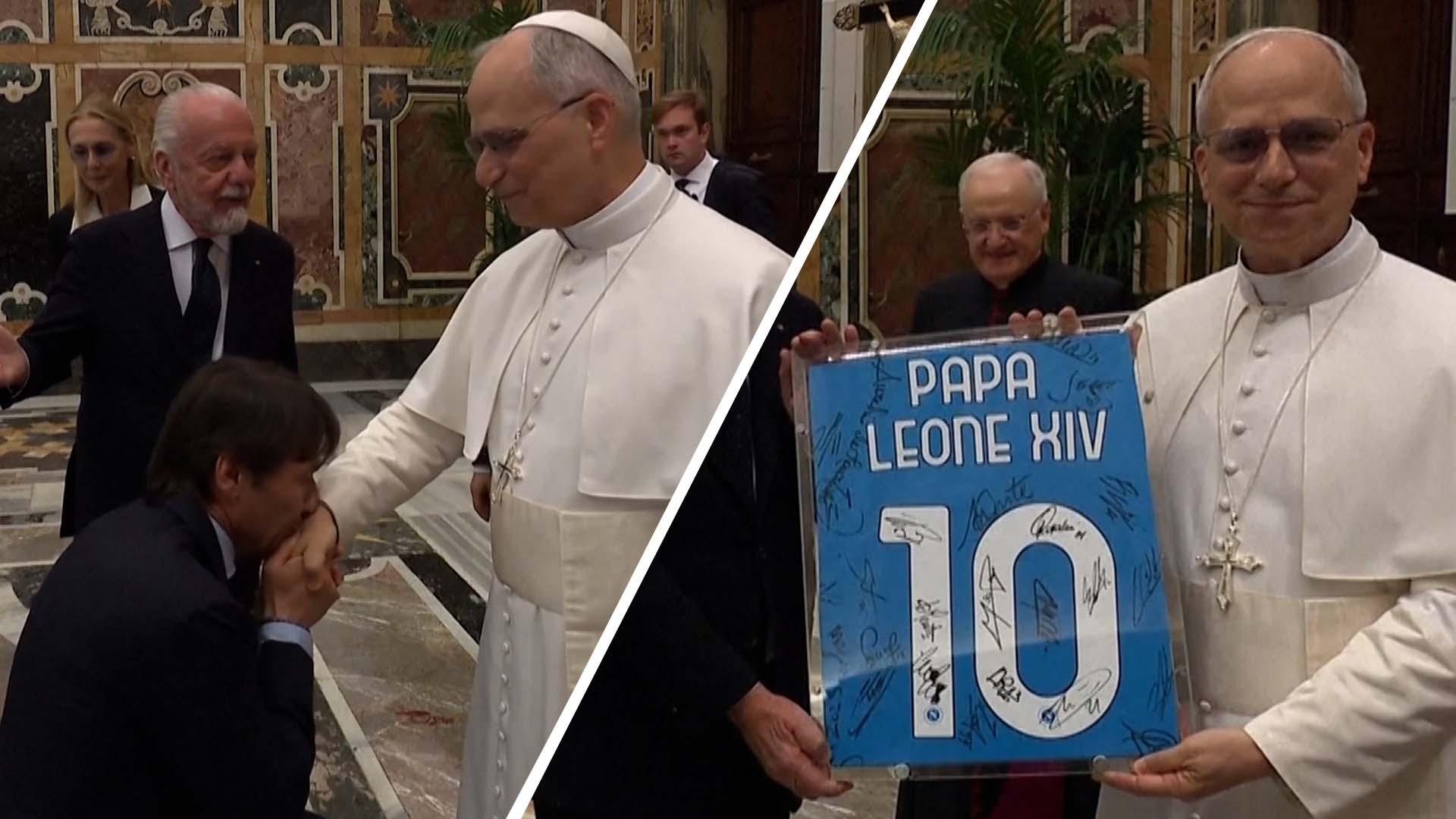 Serie A champions Napoli meet Pope Leo XIV