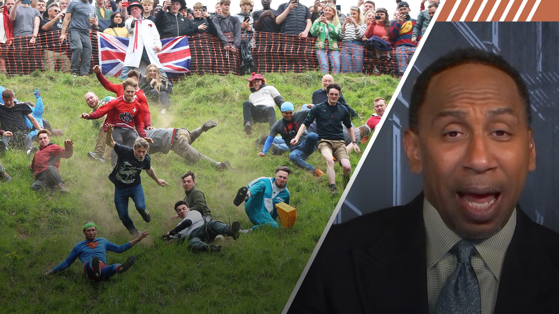 'Lord have mercy!' Stephen A. reacts to cheese-rolling