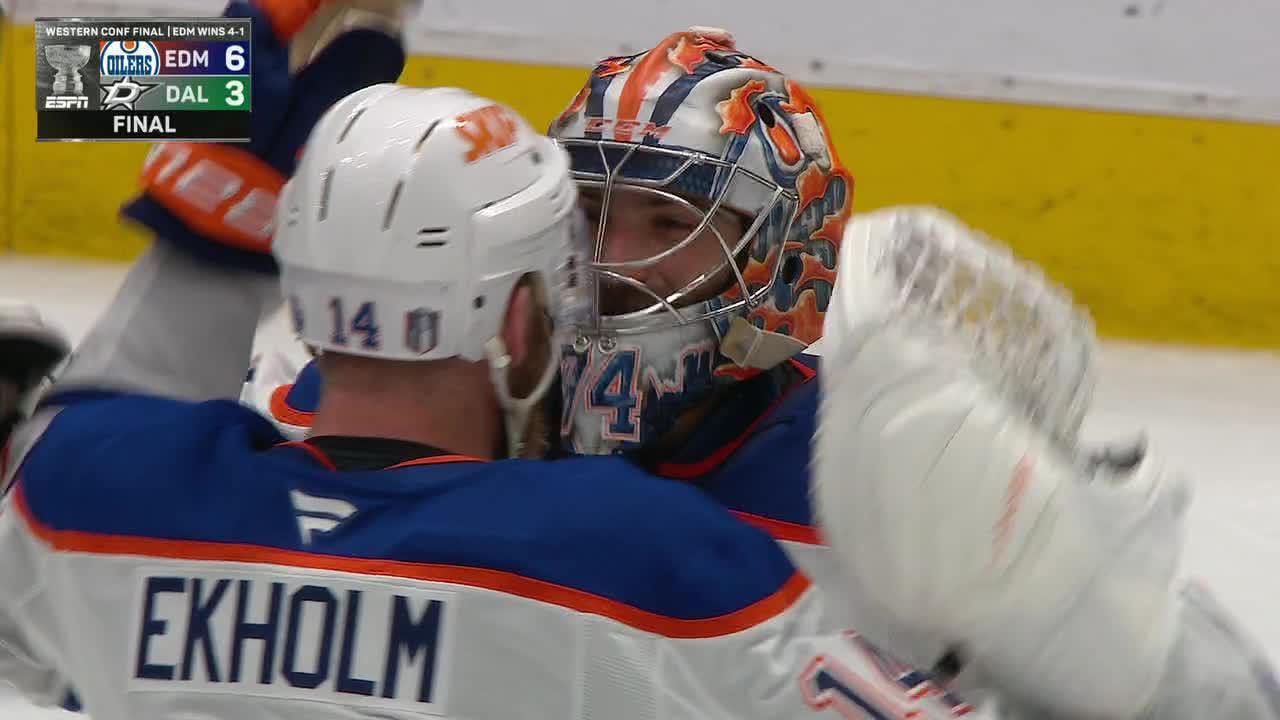 Oilers celebrate after returning to Stanley Cup Final