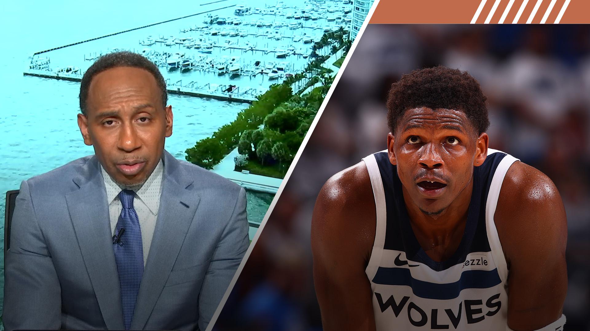 Why Stephen A. hated Anthony Edwards' comments after Wolves' elimination