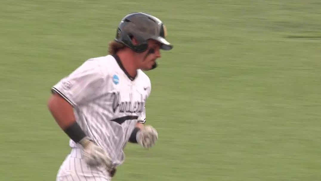 Brodie Johnston hammers a HR for Vanderbilt