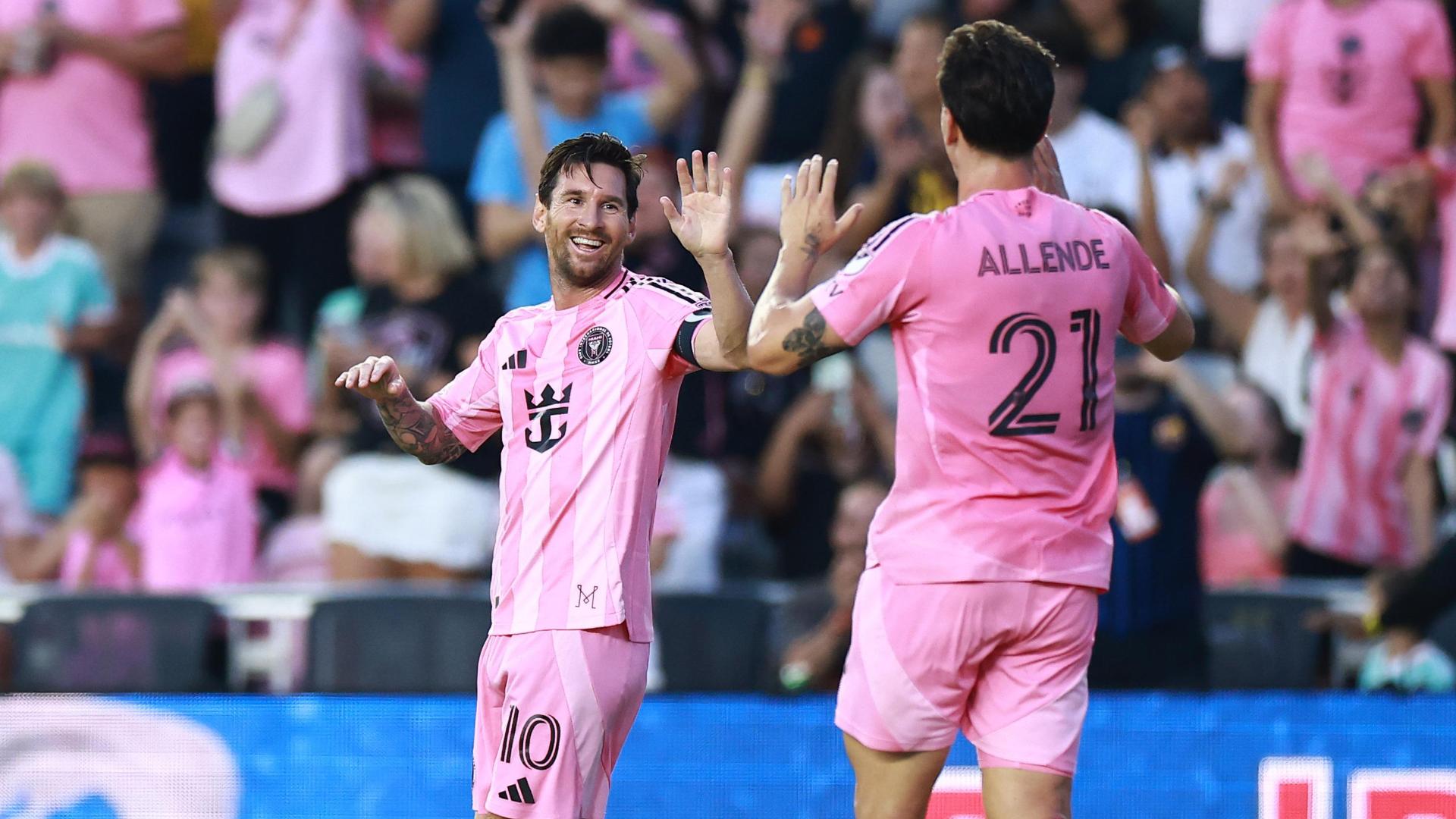 Messi's record-breaking brace powers big Inter Miami win