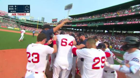 Rafaela's Two-Run Walk-Off Lifts Red Sox Over Angels