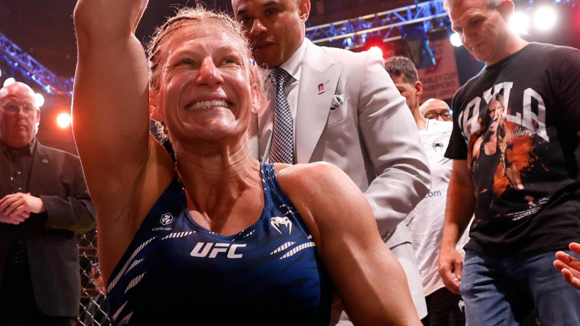 Kayla Harrison submits Julianna Pena to become new UFC bantamweight champ