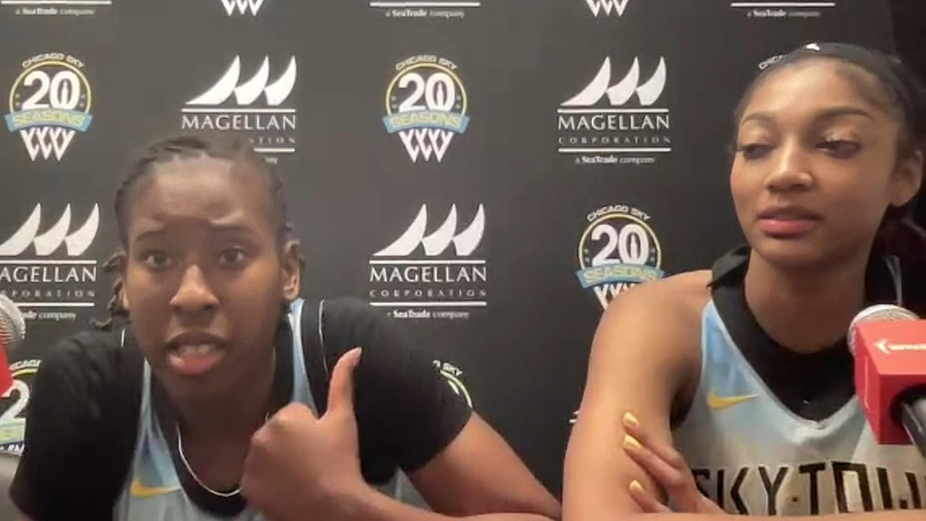 Ariel Atkins defends Angel Reese from criticism