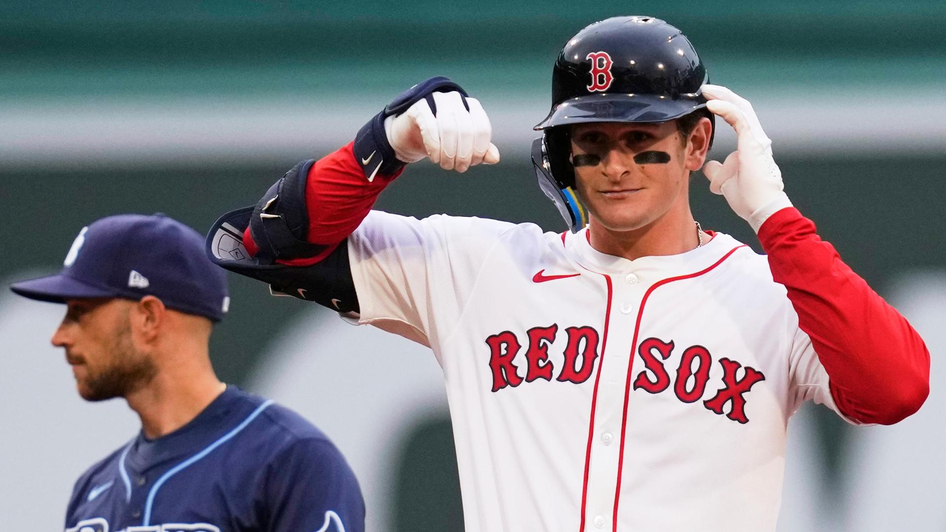Roman Anthony's first MLB hit is a 2-run double