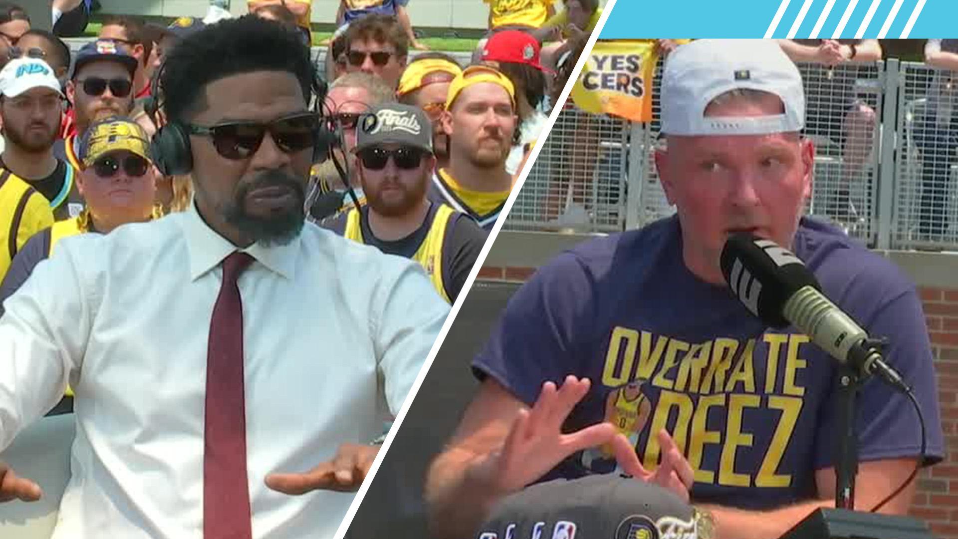 Udonis Haslem joins McAfee, fires up Indiana crowd with Pacers pick