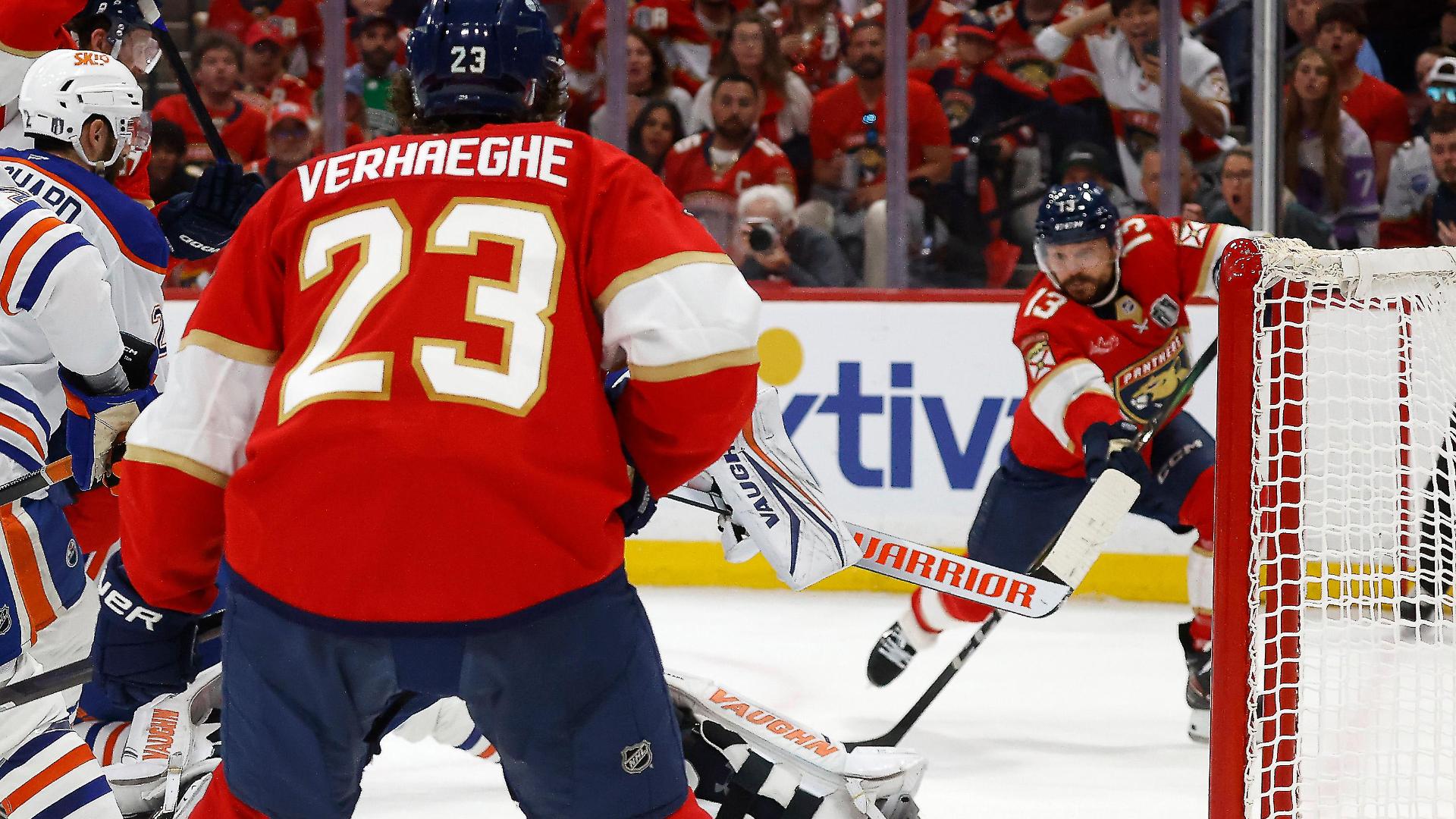 Sam Reinhart's huge goal sends Game 4 into overtime