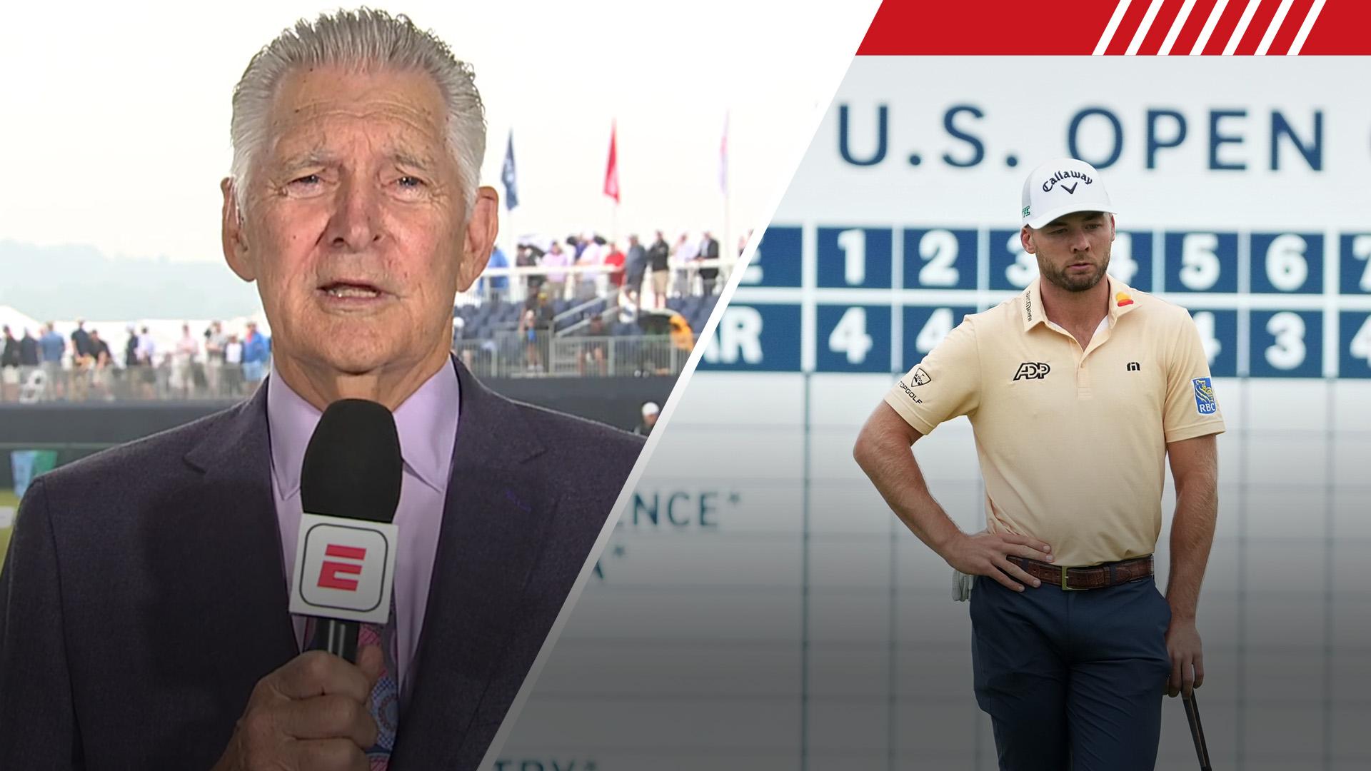 How will the rain affect Round 3 of the U.S. Open?