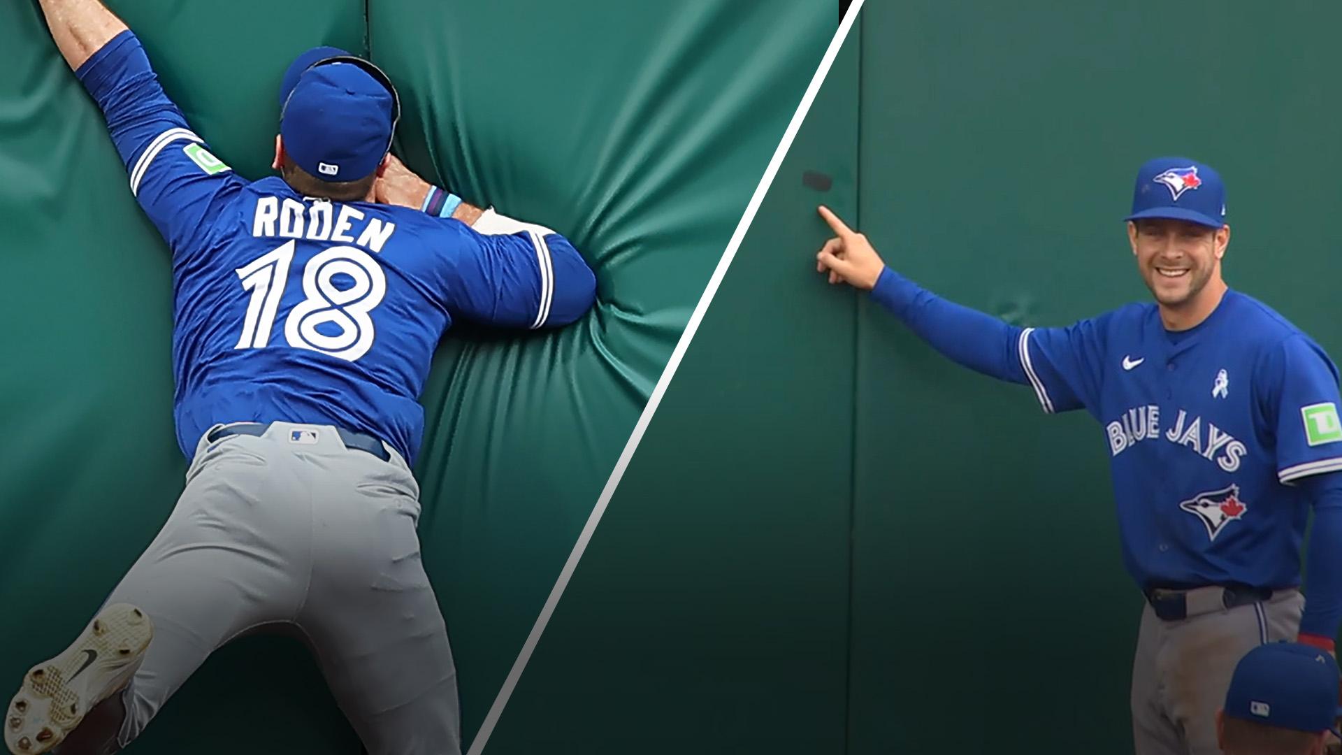 Alan Roden truly left a mark on this wall after this grab