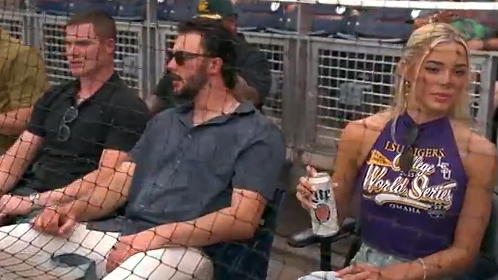 Paul Skenes, Livvy Dunne show up for LSU's College World Series game